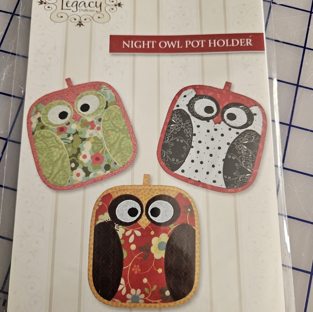 Legacy Owl design. Pot holder Pattern